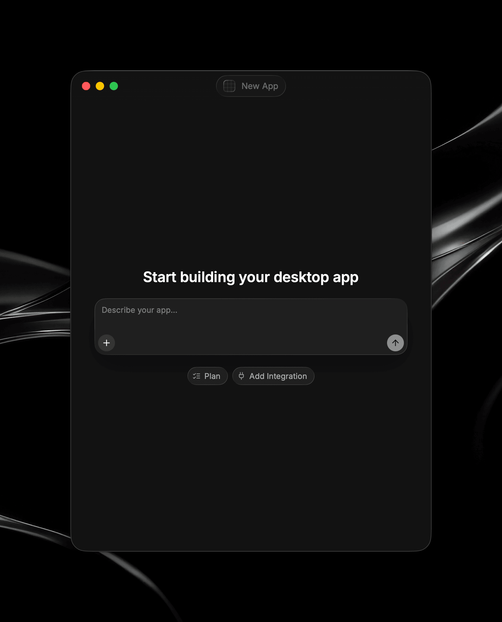 The Glaze agent ready to build an app in Agent Chat